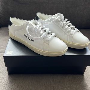 Authentic Saint Laurent Court Classic Low Top Sneakers size 37.5